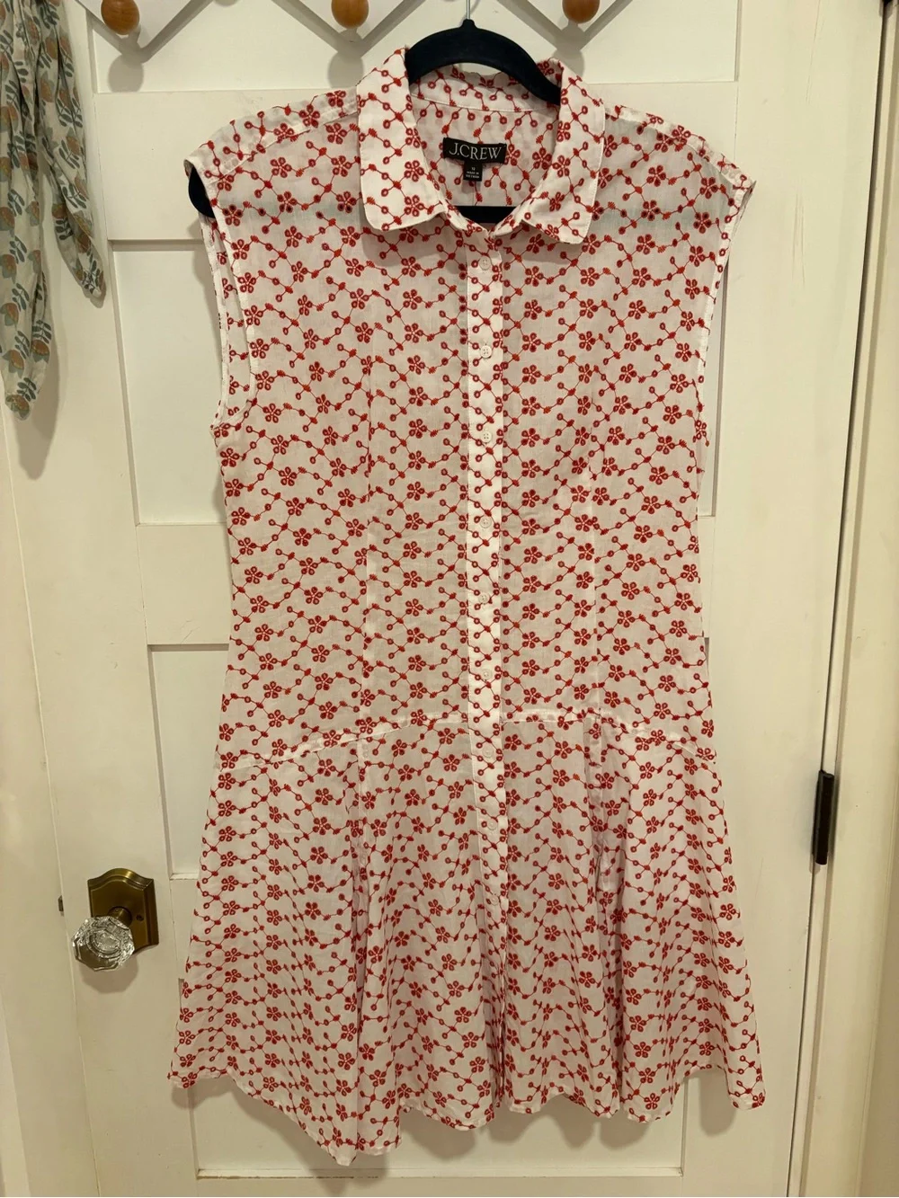 J. Crew Mini Eyelet Shirt Dress NWT